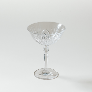 Crystal Cut Champagne Saucer