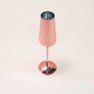 Pink Metallic Champagne Glass